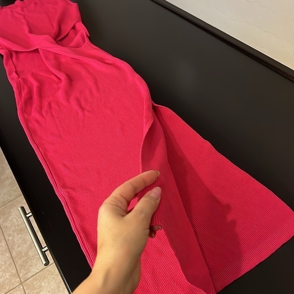 Miss Eleven midriff cut out sweater dress, midi bodycon, stretchy, Large,NWT - Picture 6 of 9